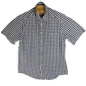 R.M. Williams Hervey Shirt Mens M Blue & White Gingham Short Sleeve